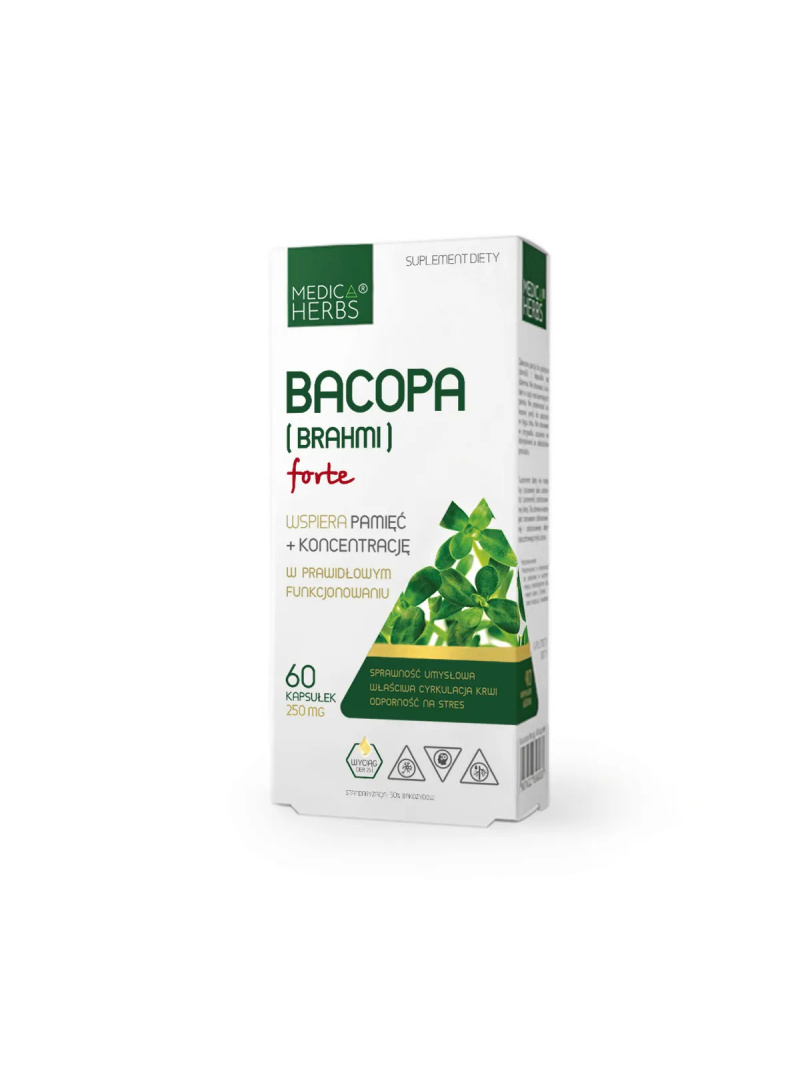 MEDICA HERBS Bacopa Forte (Brahmi, pamäť a koncentrácia) 60 kapsúl