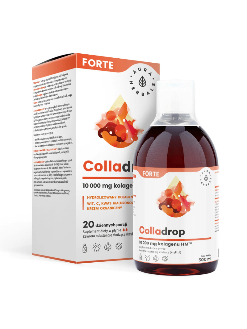 AURA HERBALS Colladrop Forte 10000 mg (morský kolagén) 500 ml