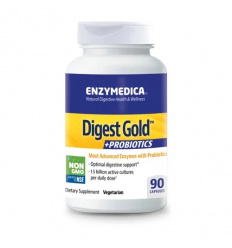 ENZYMEDICA Digest Gold + probiotiká (komplex tráviacich enzýmov s probiotikami) 90 kapsúl