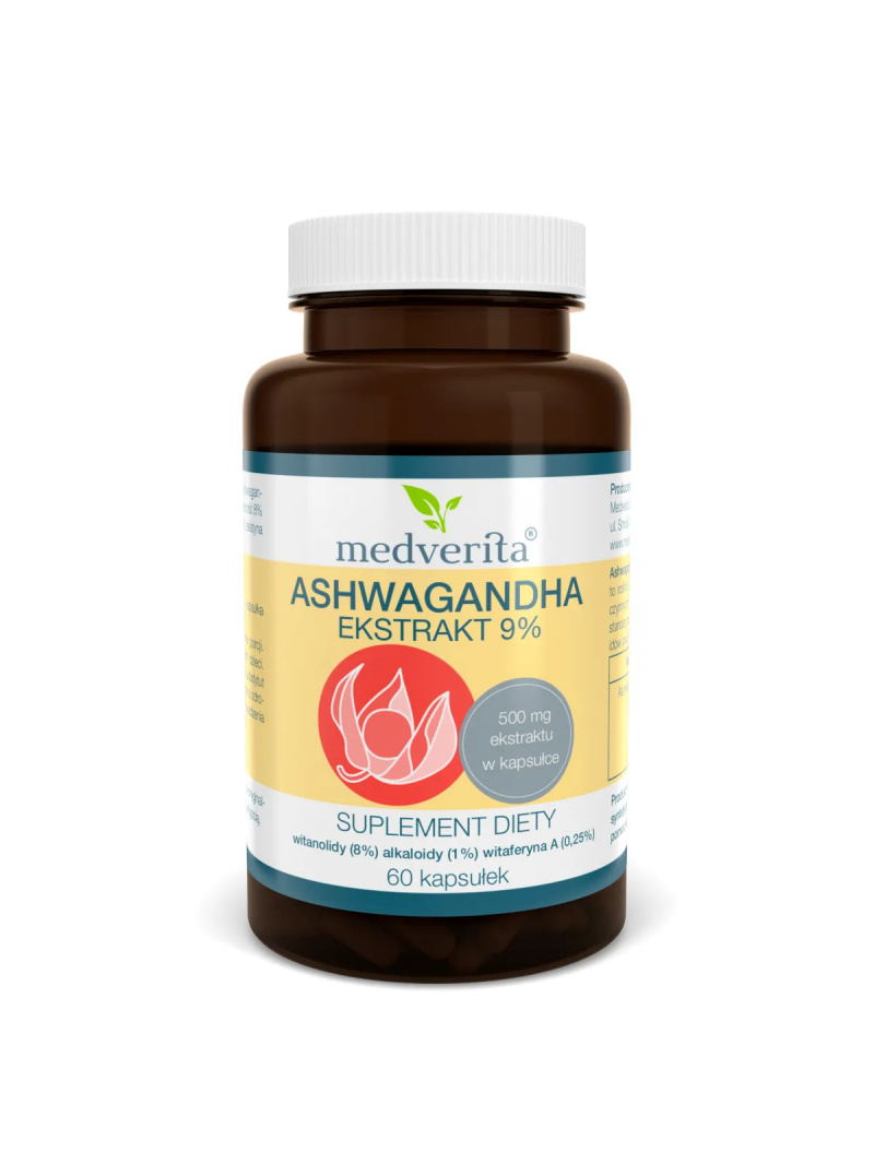 MEDVERITA Ashwagandha extrakt 9% (odolnosť voči stresu) 60 kapsúl