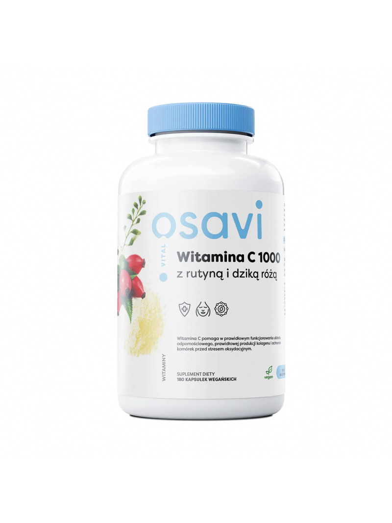 OSAVI Vitamín C 1000 s rutínom a divokou ružou 180 vegánskych kapsúl