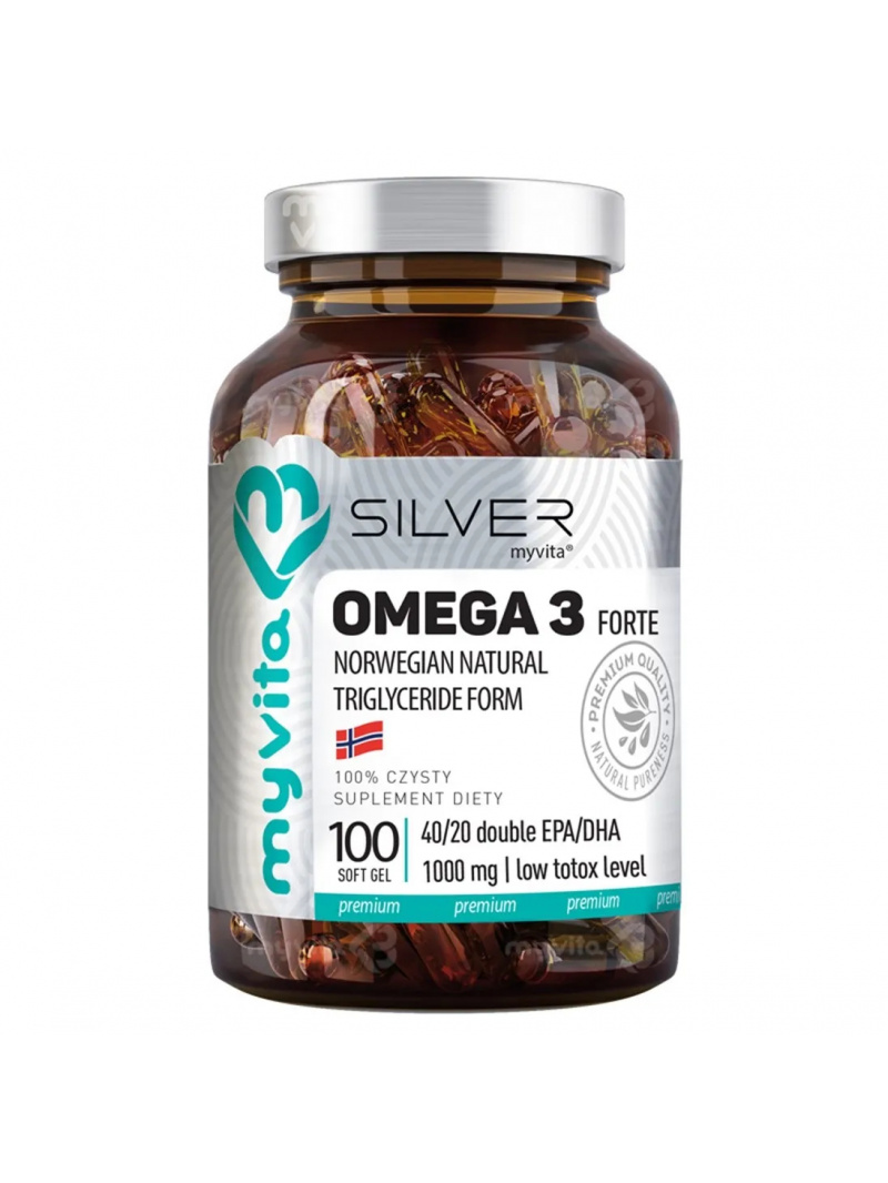 MYVITA Omega-3 FORTE (EPA, DHA, srdce) 100 kapsúl