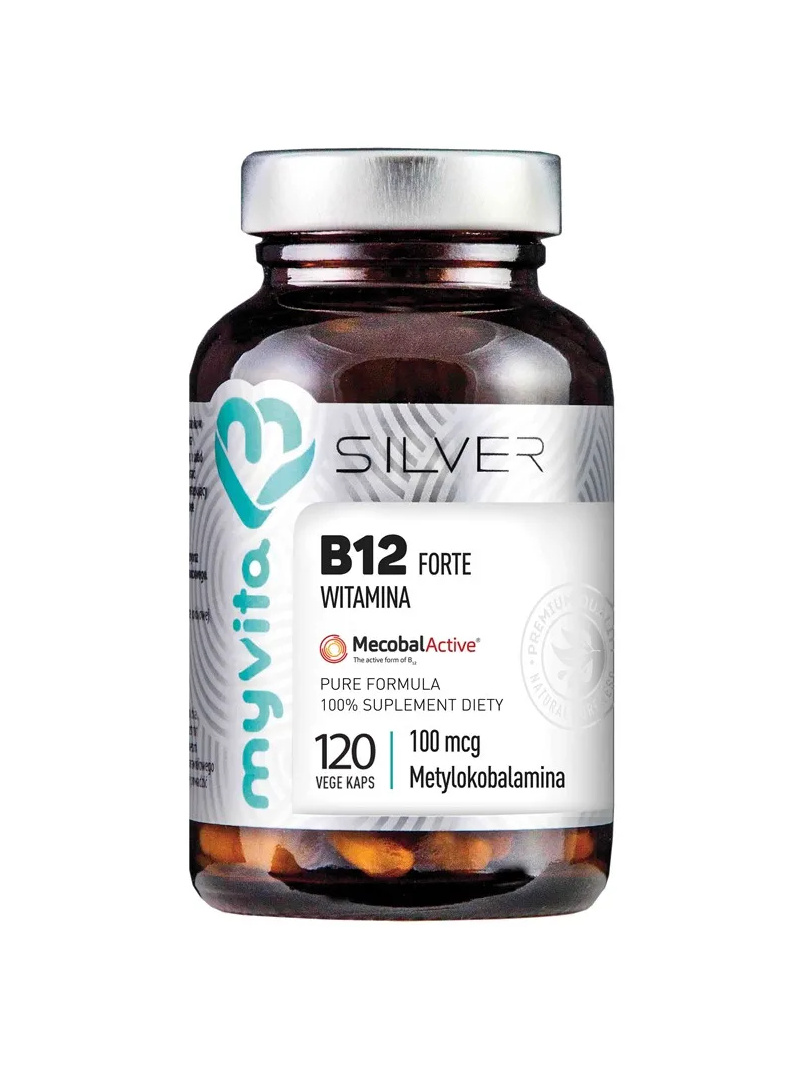 MYVITA Vitamín B12 FORTE 100 mcg (metylkobalamín) 120 kapsúl