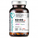MYVITA Prírodný vitamín K2 MK-7 + D3 FORTE 120 kapsúl