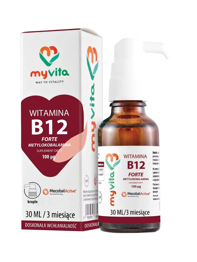 MYVITA Vitamín B12 FORTE (Methylcobalamine MecobalActive) 30ml