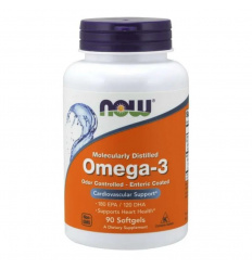 NOW FOODS Omega-3 molekulárne destilované (EPA, DHA) 90 gélových kapsúl