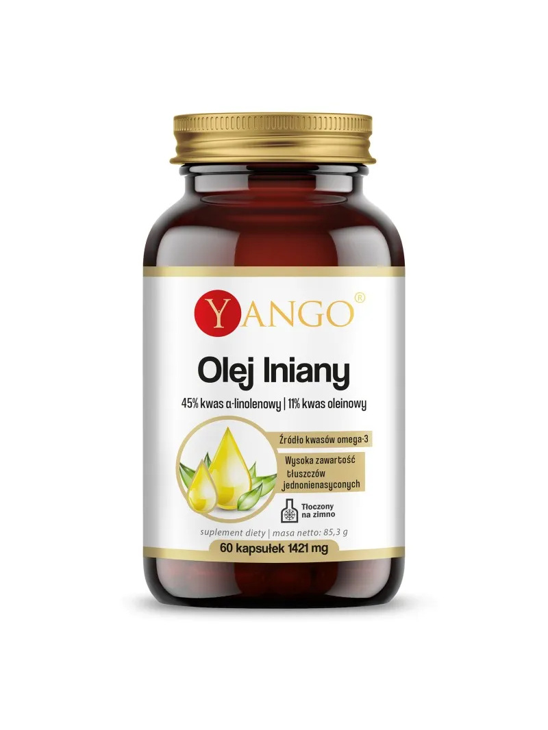 Ľanový olej YANGO (mononasýtené tuky, Omega-3) 60 kapsúl