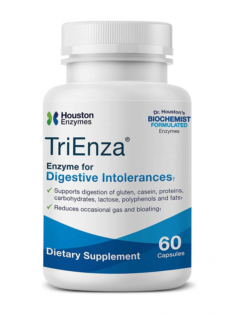 Houston Enzymes TriEnza (tráviace enzýmy, potravinová intolerancia) 60 kapsúl