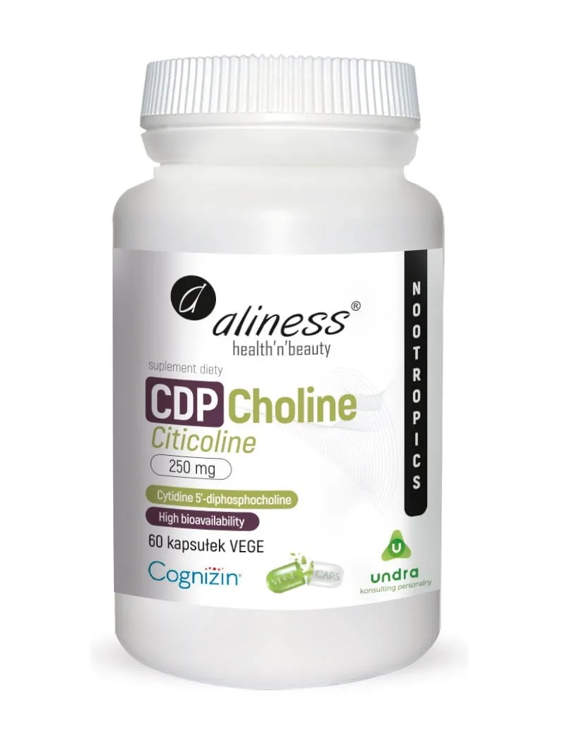 ALINESS CDP Cholín 250 mg (citikolín, nervový systém) 60 vegetariánskych kapsúl