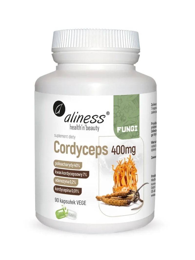 ALINES Fungi Cordyceps 400 mg (Adaptogén, Vitality) 90 vegetariánskych kapsúl