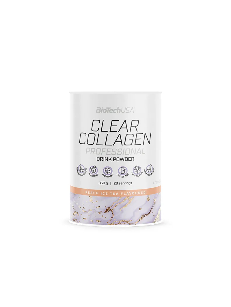 Biotech USA Clear Collagen Professional (hydrolyzovaný kolagén) 350 g broskyňový ľadový čaj