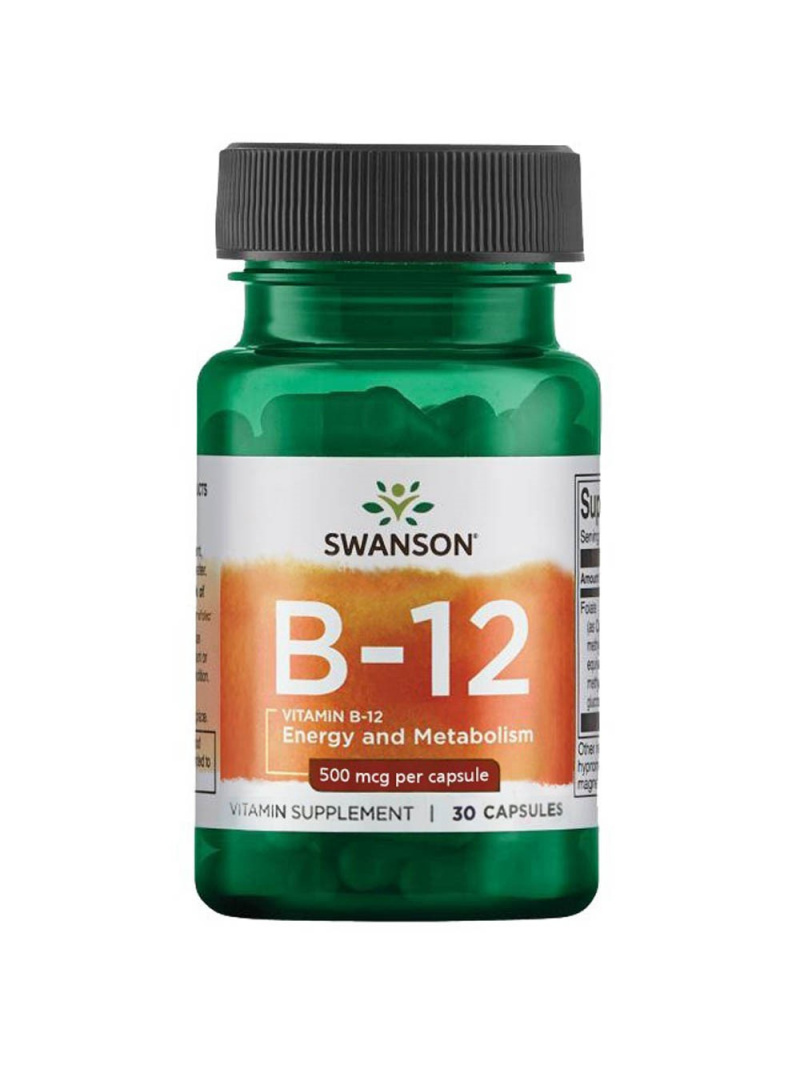 Swanson vitamín B12 500 mcg - 30 kapsúl
