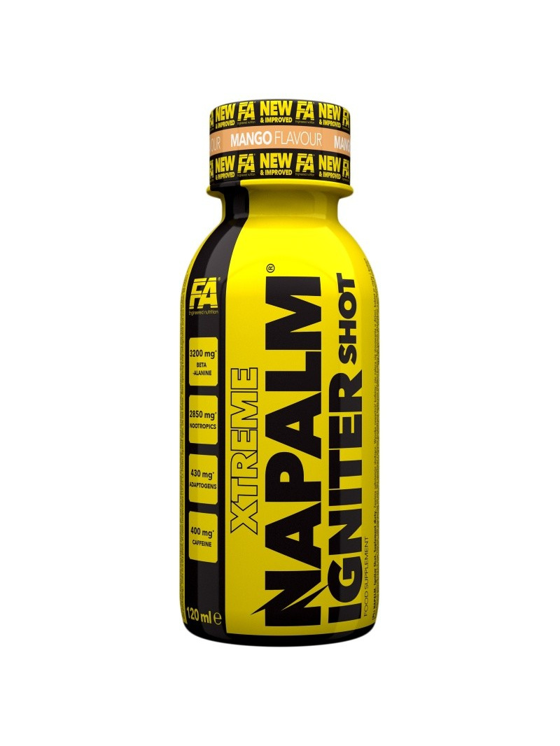 Fitness Authority Napalm Igniter Shot predtréningové mango - 120 ml