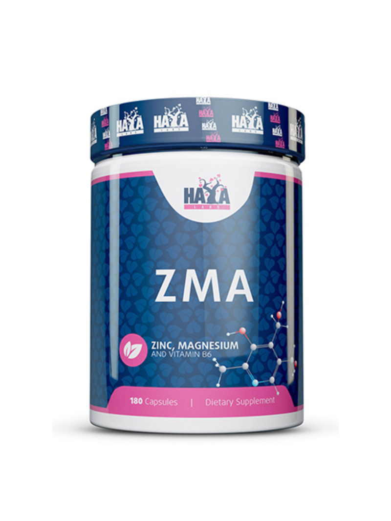 Haya Labs ZMA (horčík, zinok, vitamín B6) - 180 kapsúl