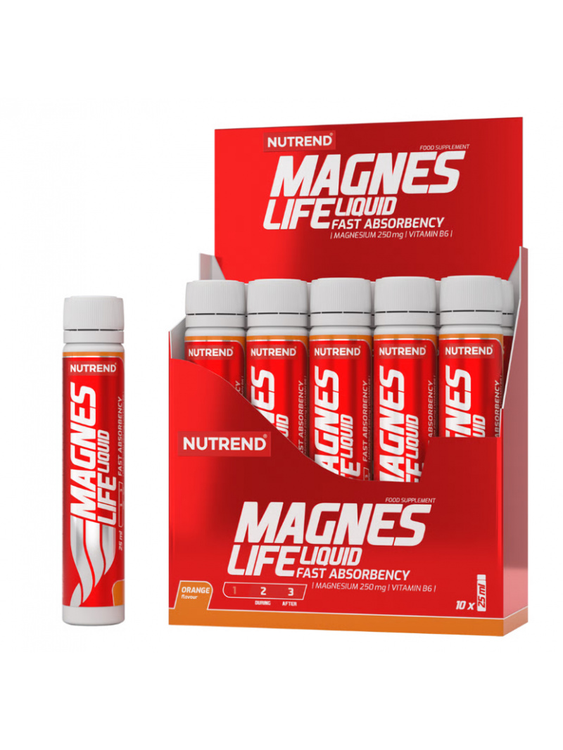 Nutrend Magneslife tekutý pomaranč - 10x25 ml