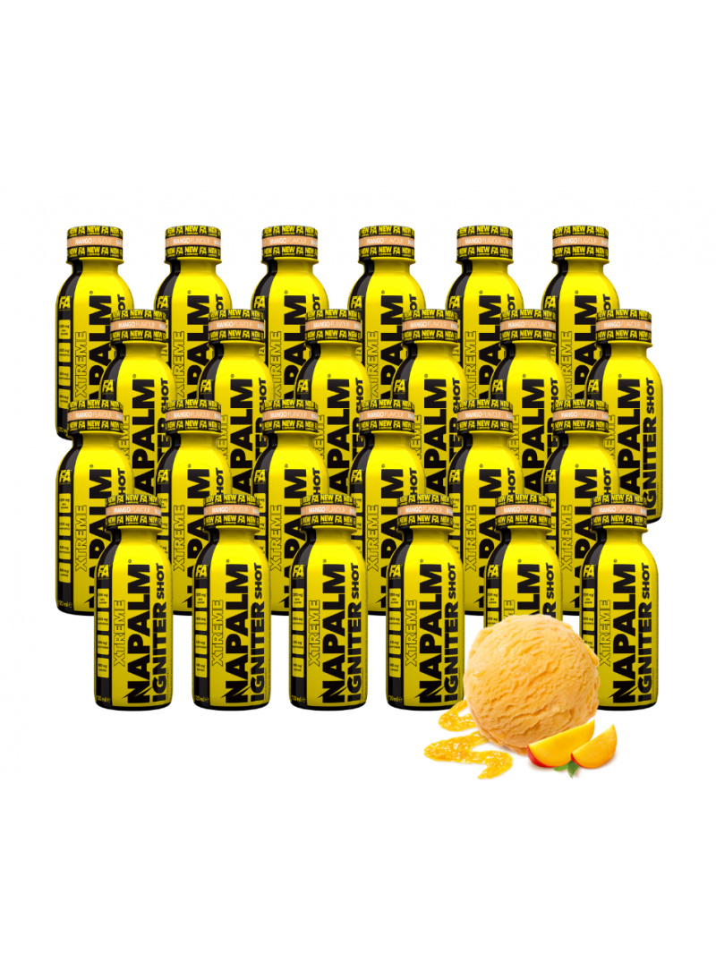 Fitness Authority Napalm Igniter Shot predtréningové mango - 24 kusov