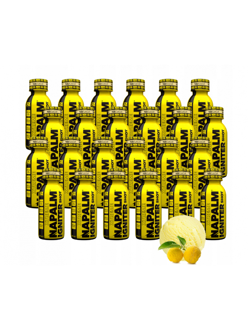 Fitness Authority Napalm Igniter Shot predtréningová Yuzu - 24 kusov
