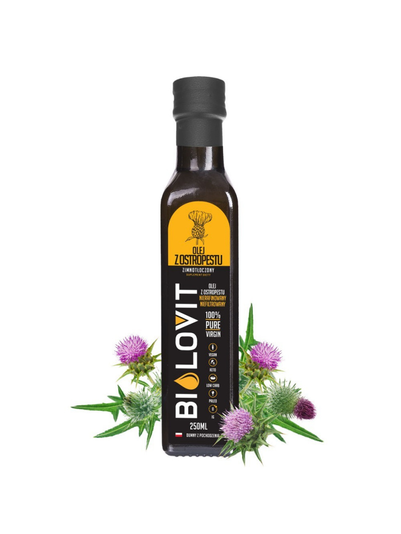 Bilovit Olej z ostropestreca mariánskeho lisovaný za studena - 250 ml