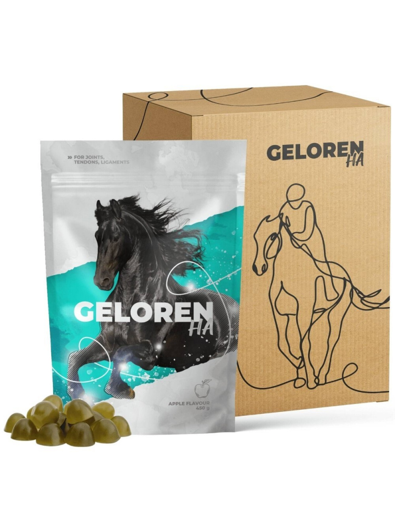 Geloren Horse HA Doplnková zmes, želé pre kone na kĺby - 1350 g (3 vrecúška)