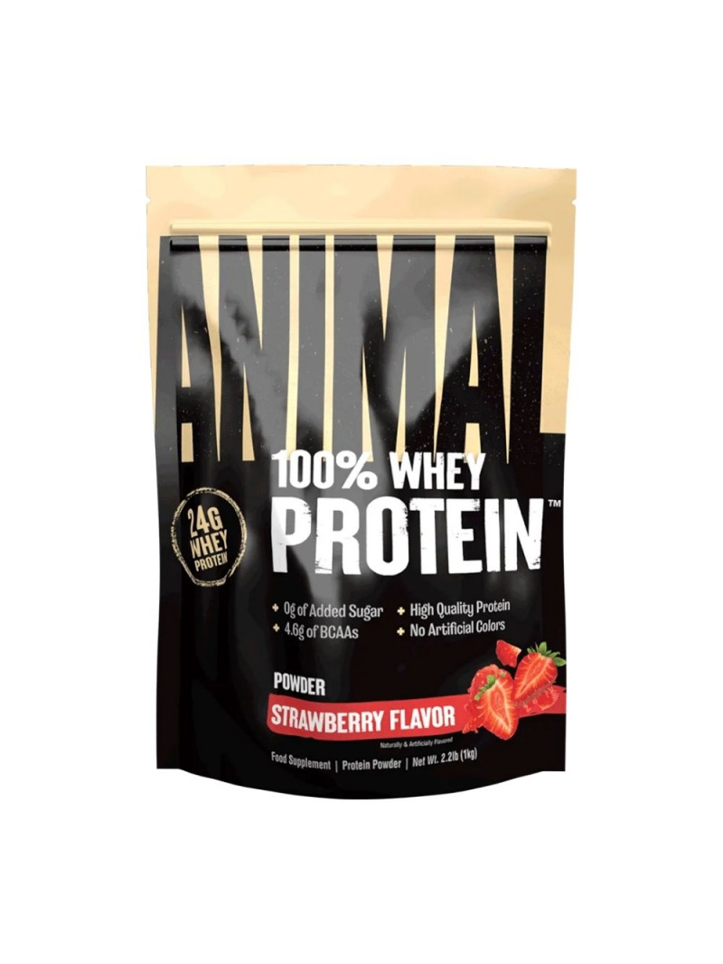 Universal Nutrition Animal Strawberry srvátkový proteínový koncentrát - 1000 g