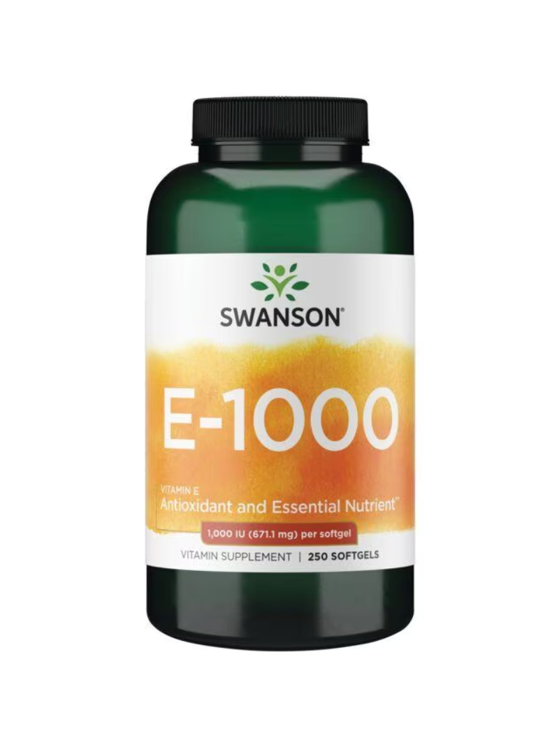 Swanson Vitamín E 1000 IU - 250 kapsúl