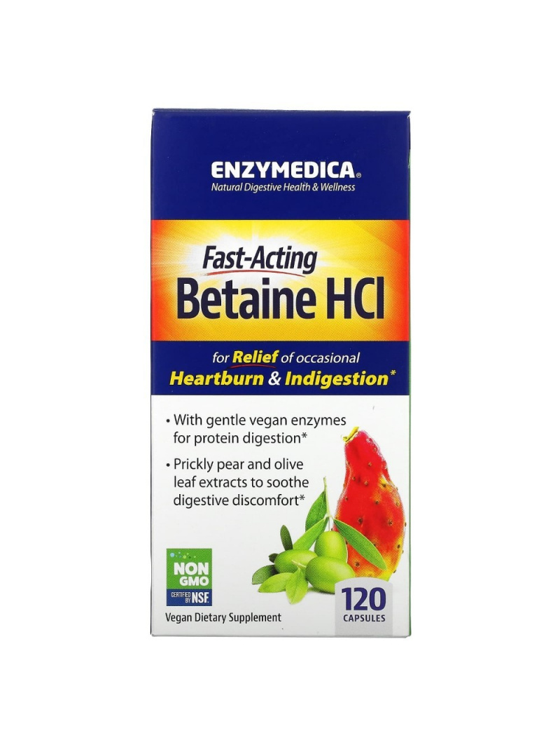 Enzymedica Betaine HCl - 120 kapsúl