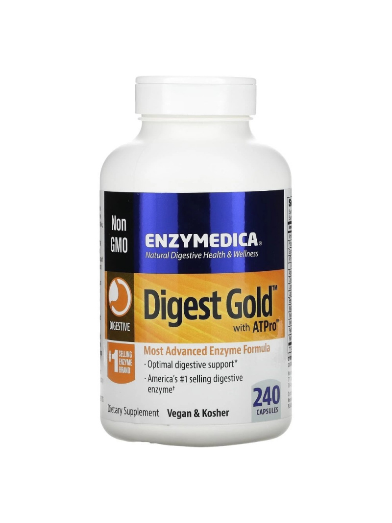 Enzymedica Digest Gold s ATPro™ (tráviace enzýmy) – 240 kapsúl