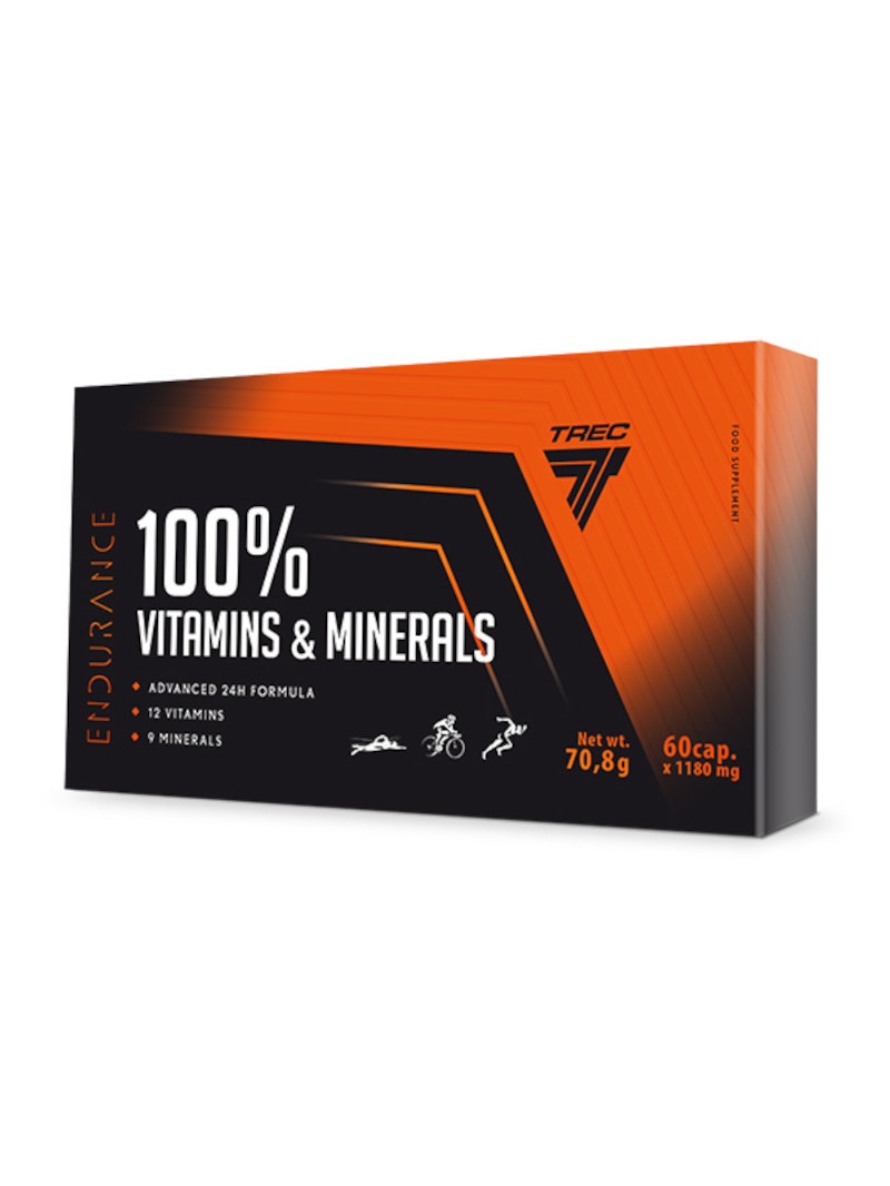 Trec 100% Vitamíny & Minerály Endurance - 60 kapsúl