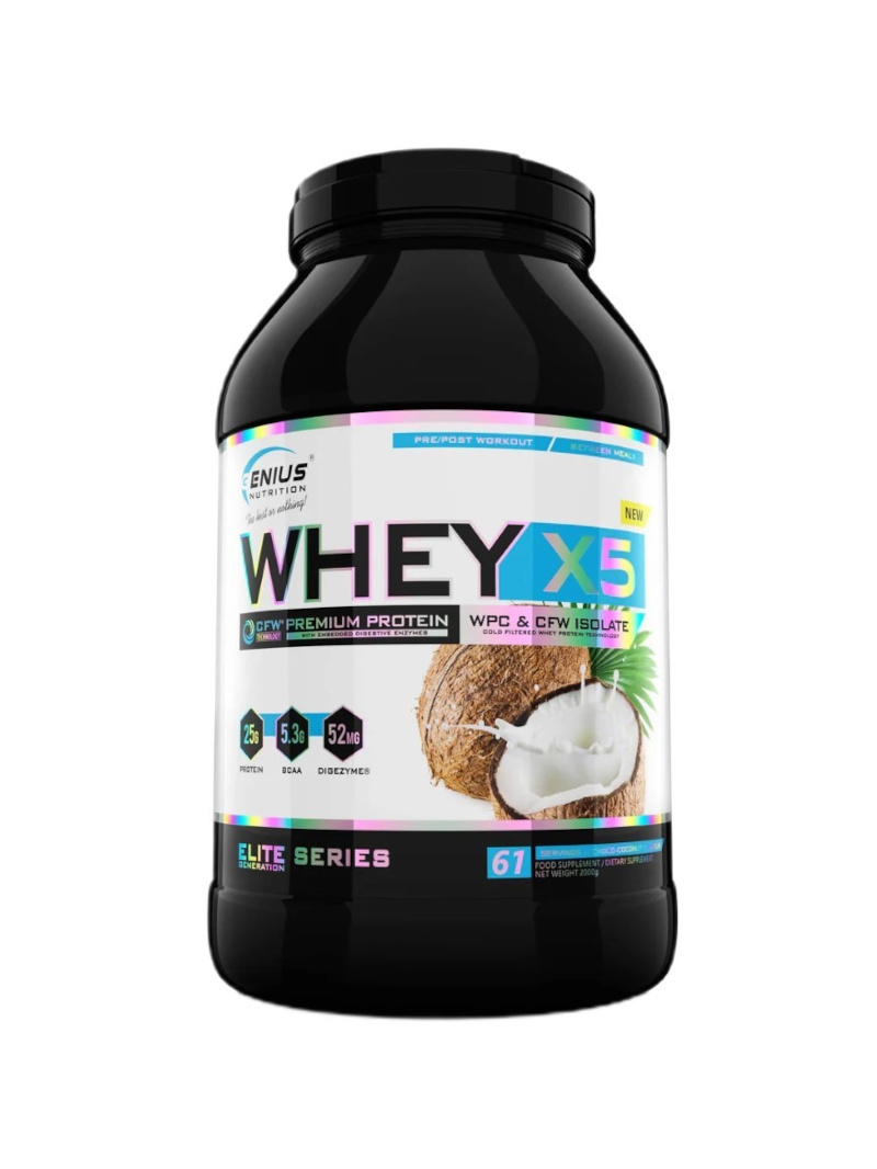 Genius Nutrition Whey-X5 kokosová príchuť - 900 g