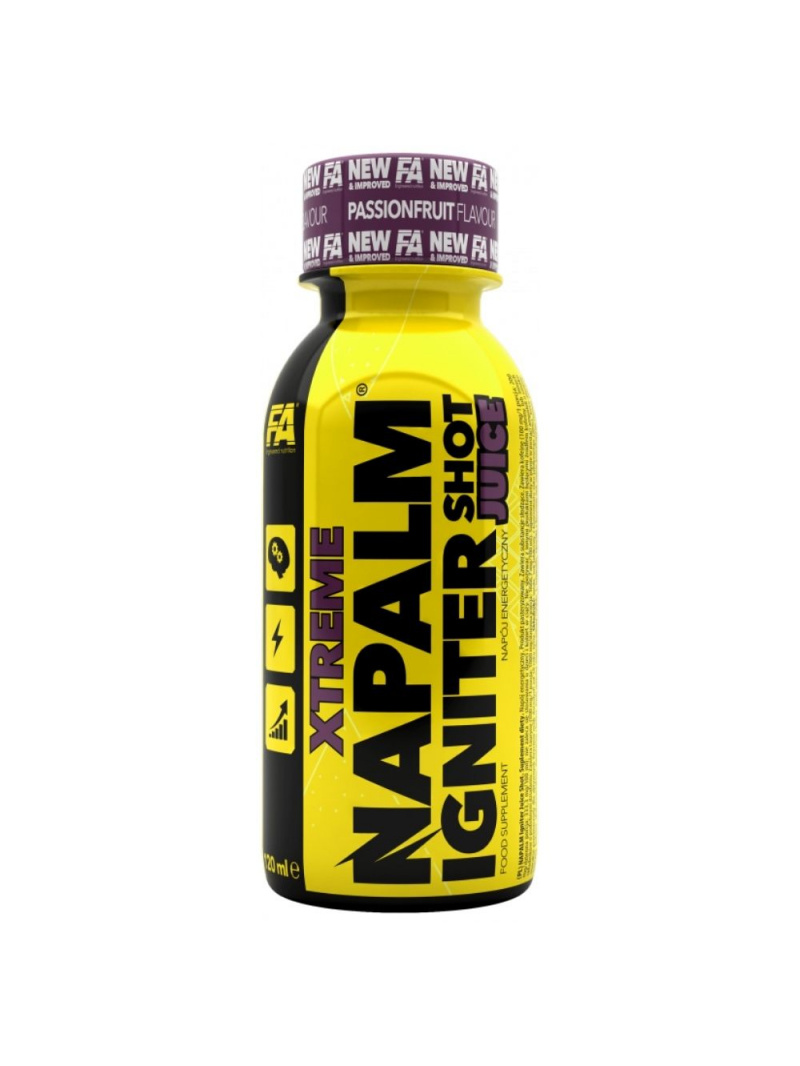 Fitness Authority Napalm Igniter Juice Shot energy Mučenka - 120 ml